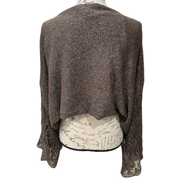 Y2k BCBGMaxazria Flutter Sleeve Shrug Bolero - Picture 4 of 9